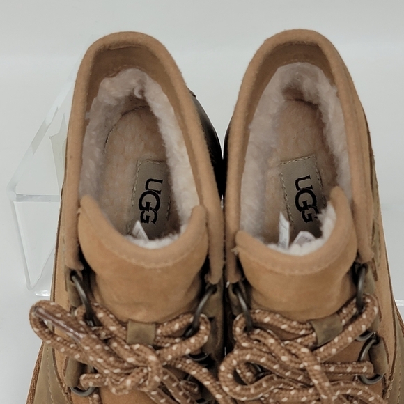 UGG Greda Waterproof Duck Boot Brown Leather Suede 1112650 Women’s Size 5 New - Picture 9 of 13